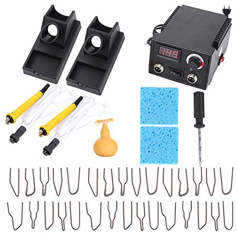 Holzverbrennungs-Set, Pyrographie-Stift, Voll Einstellbare Temperatur, 40 Stück, Professionelles Holzverbrennungswerkzeug, Brandmalerei-Werkzeug-Set, Doppelstift,(Europäischer Standard 220V)