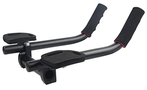 Fahrradstütze TT Lenker, Clip Lenker, Schwarz Stabile Verlängerungs Fahrradstange Rest Lenker Rennrad Radfahren für Rennräder Mountainbikes Triathlons Fahrrad verstellbarer Lenker Fahrradlenker