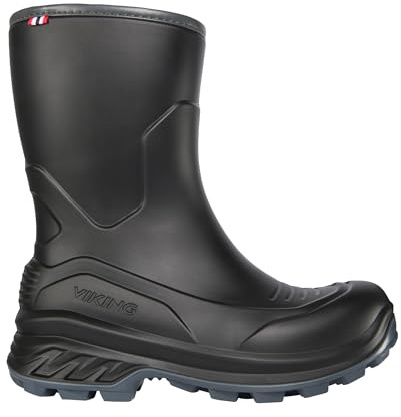 Viking Unisex Trophy Icefighter Mid Warm Snow Boot, Black Grey, 44 EU Weit