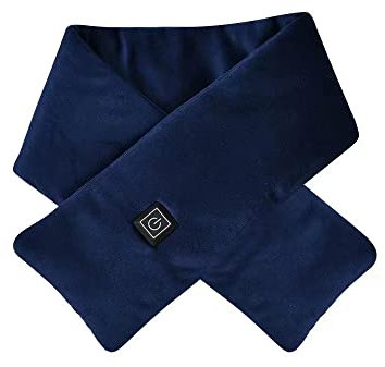 USB Hals mit 3 Heizstufen Elektrischer Heizschal verstellbarer Temperatur, Wiederaufladbare Winddicht warm warmer Winterschal Hals Hitzepolster Schal (Blau)