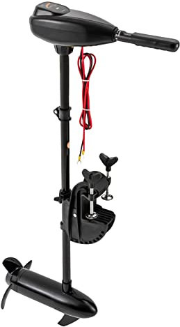 OUKANING 85LBS Bootsmotor Elektro 24V Außenbordmotor Elektrisch Aussenbordmotor, Klemmvorrichtung, Fester Ring, Glasfaserverbundstoff, Bürstenmotor, Für 3-6M Boote
