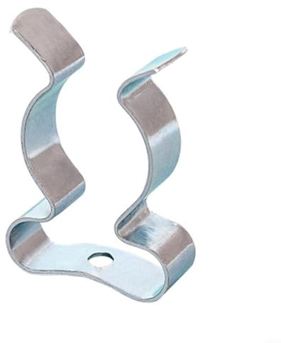 CWOQOCW Clips de rizo de resorte, 10 clips cerrados para cobertizo, almacena de forma segura herramientas y cepillos, plateado (32 mm)