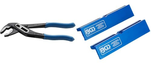 BGS 75109 | Wasserpumpenzange | mit Durchsteckgewerbe & 3046 | Schraubstock-Schutzbacken | 2-tlg. | Kunststoff | Breite 125 mm | mit Magnet | Schonbacken