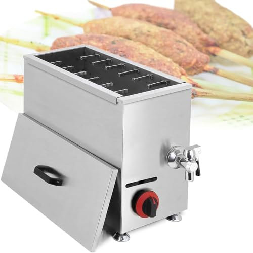 Beachtiful Máquina para Freír Palitos de Perritos Calientes con Queso de 21 litros, Freidora para Perros de Maíz, Máquina para Hacer Palitos de Perritos Calientes con Queso a Gas Comercial
