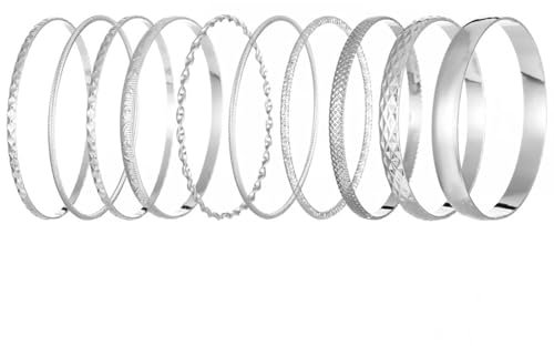 AYNKH 10Pcs Armreif für Frauen, indische Armband-Set, Armreif Böhmen, Vintage verstellbare stapelbare Armbänder, Arm Schmuck für Frauen Hochzeit Party