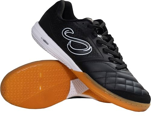 SENDA Ushuaia Club 2.0 Indoor Soccer, Court, and Futsal Shoes, Men's Size 5 / Women's Size 6, Black/White