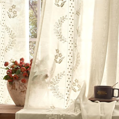 TOPICK Juego de 2 cortinas con ojales, cortinas de voile, cortinas para salón moderno y dormitorio, 175 x 140 cm, cortina con ojales, cortina de sobreposición, cortina de voile, cortina translúcida