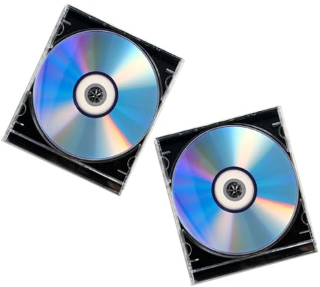 UTHCLO 2 Juegos Discos CD-r Grabables con Caja Discos Vírgenes de Almacenamiento para Grabación de Música y Voz Calidad de Sonido Clara y Capacidad Amplia