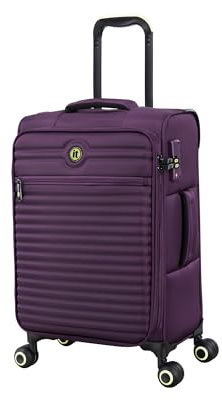 It Luggage Circulator 22 Softside Carry-On 8 Wheel Expandable Spinner, Italian Plum, S, Circulator 22 Softside Carry-on 8 Wheel Expandable Spinner,