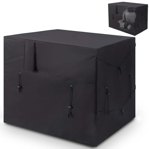Couverture de Pompe à Chaleur, couvertures de Chauffage Piscine pour unités extérieures, Couverture Pompe à Chaleur étanche 210D Robuste, Protection hivernale 40 L X 34 W X31 H, couvertures