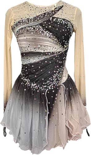Women's Figure Skating Dress Women's Gradient Ice Skating Competition Costumes Handmade Rhythmic Gymnastics Leotard