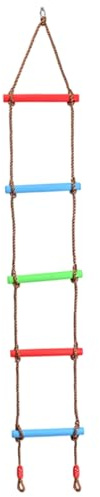Scala di corda per bambini giocattoli da arrampicata con robuste corde in plastica e nylon da 1 8 m ideale per altalene all'aperto casa sull'albero parco giochi