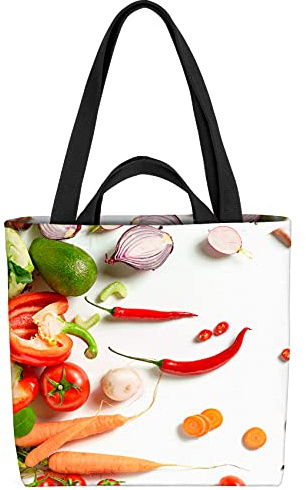VOID Grönsaker vegetarisk köksväska 33 x 33 x 14 cm, 15 l shoppingkasse shoppingväska shoppingväska väska