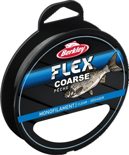 Berkley Flex SS-monofile-Friedfischschnüre – stark, wenig Drall, leicht zu knoten, sehr abriebfest, salzwasserfest – perfekt für den Friedfischangler!, farblos