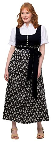 Ulla Popken Damen Dirndl Empire Style Kleid, Marine, 42