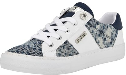 Guess Loven, Scarpe da Ginnastica Donna, Bianco Blu 171, 38 EU