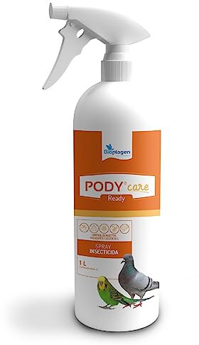 Bioplagen Pody Care Aves Spray | Spray insecticida acaricida | Insecticida en Spray Especial para Aves de compañía | Gran Efecto de Choque y Residual | Formato de 1 L