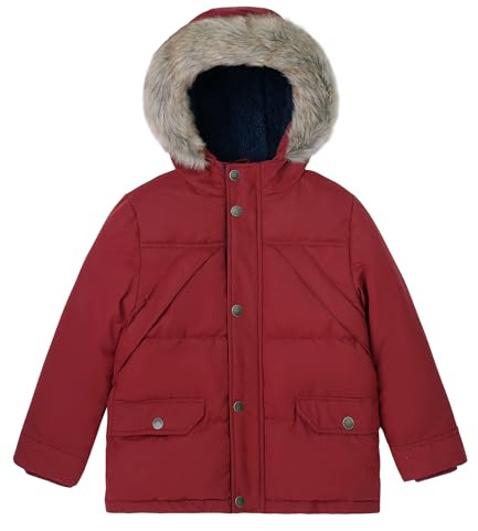 maoo garden Bimbo e Bambino Foderata in Pile Pesante Giacca Inverno Imbottito Resistente all'acqua Cappotto Rosso 116