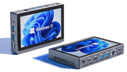 HEIGAOLAPC Mini PC, N5095 Processeur (jusqu'à 2.9 GHz) Graphique UHD, 16 Go DDR4/256 Go, Micro Ordinateur de Bureau, Triple Display 4K@60HZ, WiFi/BT5.2/4*USB3.0/Type-C Petit PC