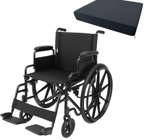App Life Sedia a Rotelle Pieghevole Leggera ad Autospinta, Dispositivo Medico Classe I per Disabili/Anziani Acciaio con Braccioli, Pedane ribaltabili Estraibili