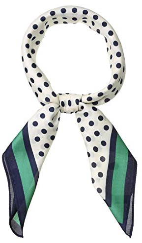 sourcing map Women's Polka Dots Square Kerchief Neckerchief Headband | Smooth texture, daily outfit decor, chic wrap, hair band, pretty gift