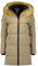 Geographical Norway Beautiful Lady Distribrands - Parka Chaude Femme - Manteau Epais Capuche Fausse Fourrure - Blouson Coupe Vent Hiver - Doudoune Long Doublure (BEIGE S)