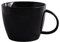 fMSDD Große Keramik schwarz Kaffeebecher, Wide Mouth Tea Cup Suppe Schüssel mit Griff, Mann Kaffeebecher, ein Geburtstagsgeschenk