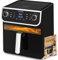 Aigostar Heißluftfritteuse xxl, 8L Airfryer mit Sichtfenster, 12 Programmen, Digitalem LED-Touchscreen, Heissluftfriteuse mit Rezeptbuch, ohne Öl, Spülmaschinenfest, BPA-frei 1700W
