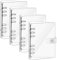 4 Stück Ringbuch A5 Nachfüllbar Notizbuch Ringbuchordner Transparente Ringbuch PVC Einband 6 Ring Binder A5 Nachfüllbar 6 Löcher Notizpapier Binder Taschen