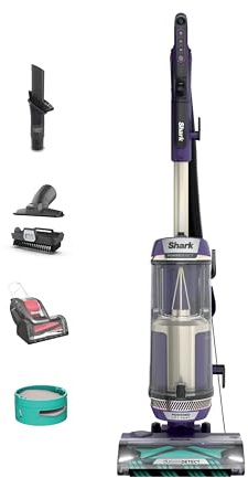 Shark POWERDETECT Upright Vacuum Cleaner with HEPA Filter, Heavy Duty Vacuum with Powerful Suction for Pet Hair Pickup, DuoClean Technology, Powered Lift-Away, Ideal for Carpets & Hardfloors, AZ4002