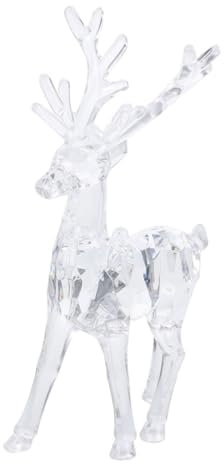 JOINPAYA Klarer Acryl-Mikado Rentier Figurine Für Weihnachtsdekoration Elegantes Reindeer Ornament Für Tischgestaltung Und Festliche Anlässe