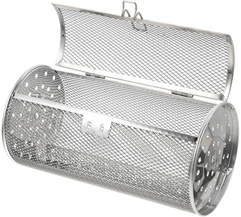 VINTORKY Jaula De Parrilla De Acero Inoxidable Para Asar Nueces y Castañas 14x18cm Utensilios De Cocina Cesta Para Horno Rejilla Práctica Para Cocinar