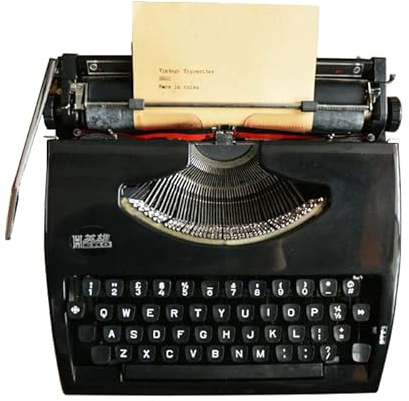 Gammaldags traditionell bärbar manuell skrivmaskin Vintage skrivmaskin för ett nostalgiskt flöde - manuell bärbar