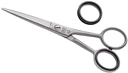 OTTO HERDER FRISEURSCHERE - Haarschere Friseurschere aus Solingen 5 rostfrei mit Mikrozahnung - Professionelle Friseur Schere für Damen und Herren- Fingerhaken abschraubbar