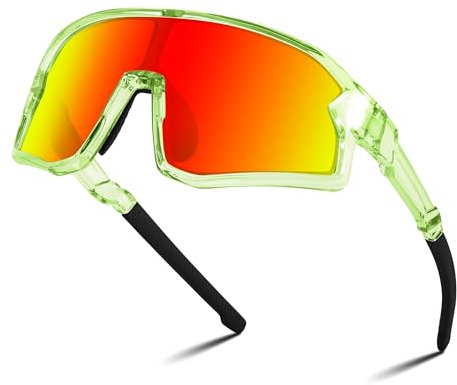 FEISEDY Kinder Sportbrille Polarisiert 6-15 Jahre Fahrradbrille UV400 Schutz Sport Sonnenbrille für Jungen Mädchen B0183