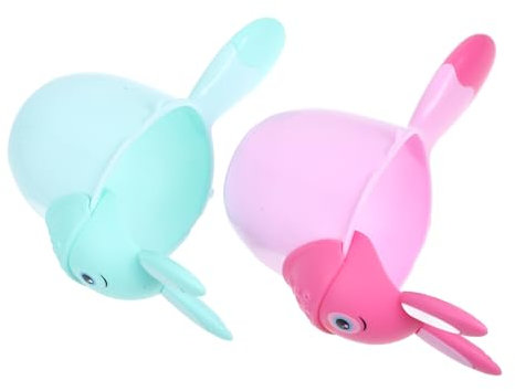 HAMPPLIES 2 Stück Spülbecher Aus Pp Mit Tiermotiven Sanfter Badebecher Zum Haarewaschen Babybadewannen Ausgießer Für Kleinkinder Sicherer Duschbecher Fürs Bad