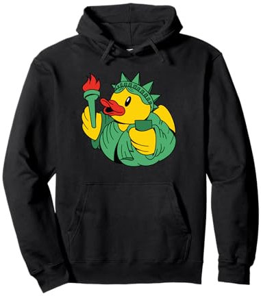 Rubber Duck Statue Of Liberty - Funny Pullover Hoodie