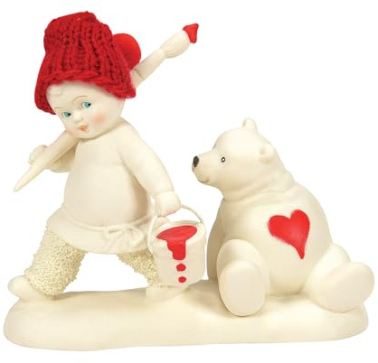 Department 56 Snowbabies Christmas Jubilee Teddy Bear Give a Little Heart Figurine, 3.94 Inch, Multicolor