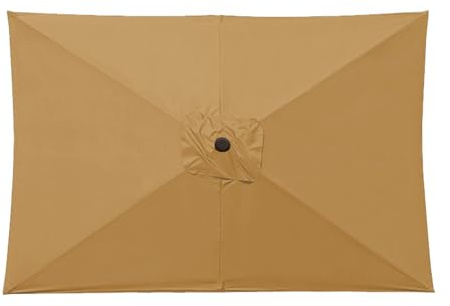 Auvent de rechange pour parasol de terrasse - Bâche de parasol rectangulaire robuste de 6,6 x 10 pieds - Tissu de protection UV imperméable de qualité supérieure pour table, pelouse, pavillon, piscine