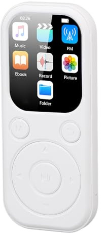 Bewinner MP3-spelare med Bluetooth 5.4, HiFi-högtalare och Röstinspelare, 2,01 Tums Bärbar Musikspelare för Löpning och Resor, Stöder 128 GB Minneskort (16G litet minneskort)