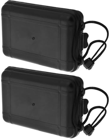 VALICLUD 2 pièces Organisateur de flèches en Plastique, Rangement de flèches, boîte de Rangement pour d'extérieur, PE Noir, Couvercle étanche, léger, pour flèches et