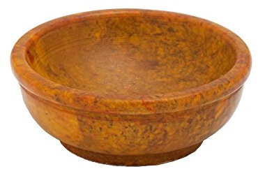 NKlaus incensiere color ambra diametro 8cm ciotola decorativa in pietra ollare brucia incensi in pietra ollare 7516