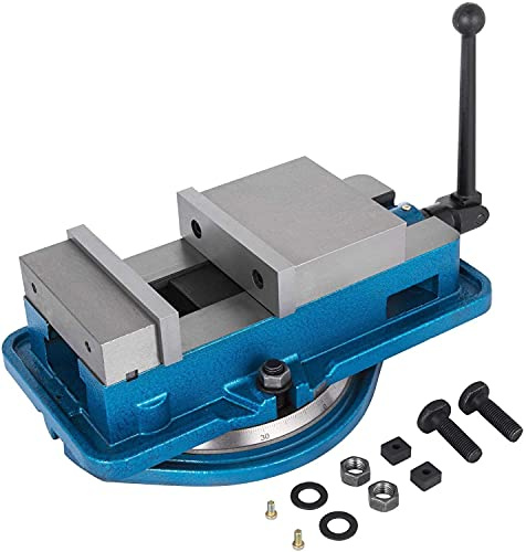 Happybuy Étau de Table 4 pouces, Étau de Précision 100 mm, Étau de pince de table, Étau de serrage, Outil Ensemble de Banc de Serrage pour le sciage/le limage/certains travaux de montage et de retrait