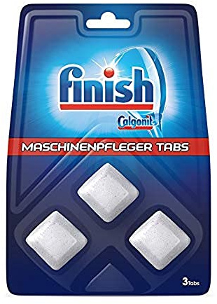 Finish Machine Care Tabs, Dishwasher Cleaner, Machine Cleaner Against Dirt and Grease Residues, (1 x 3 Pieces)