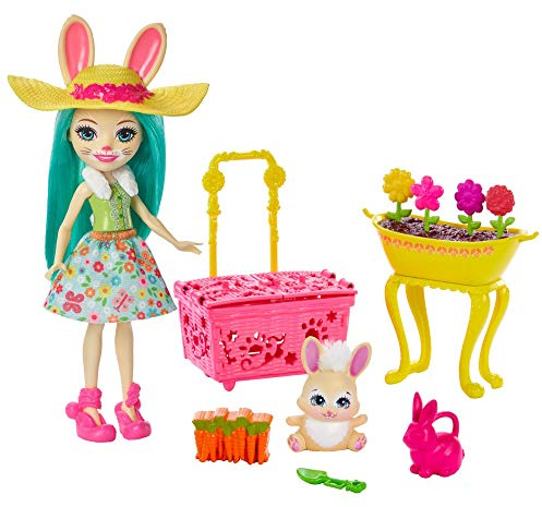 Enchantimals GJX33 Blooms PLAYSET with Fluffy Bunny Doll & MOP