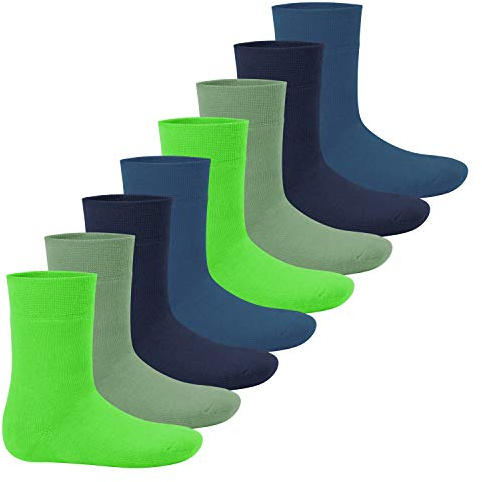 Footstar barn vinterstrumpor (8 par), varma helfrottéstrumpor med termoeffekt – varje dag!