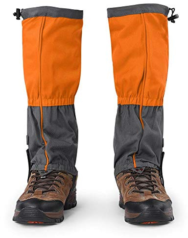 1 par vattentät sport utomhusklättring vandring leggings gamacher sko stövlar täcka för vuxna snö leggings (orange)