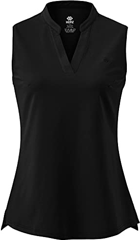 AjezMax Polo Femme sans Manches Coton Golf Sport Débardeur d'été Respirant Tennis Golf Tops