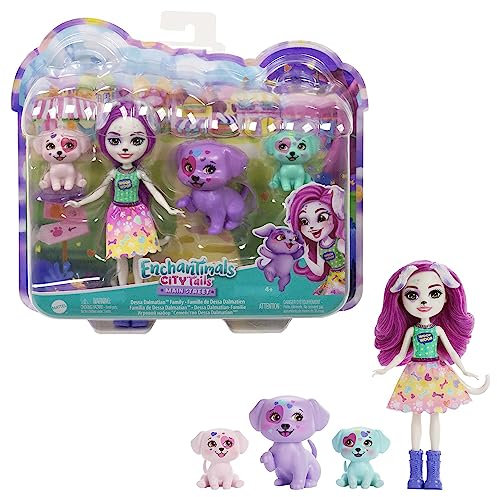 Enchantimals Familienset, Puppe (15 cm) mit 34 Tierfiguren, großartiges Geschenk für Kinder ab 3 Jahren, HKN14