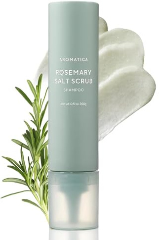 AROMATICA Shampoo Scrub al Sale Di Rosmarino 10.5 Oz/300G - Shampoo per Caduta Di Capelli Con Olio Di Rosmarino Per Pelle Capelluto | Scrub Per Pelle Capelluto Con Sale Per Pelle C